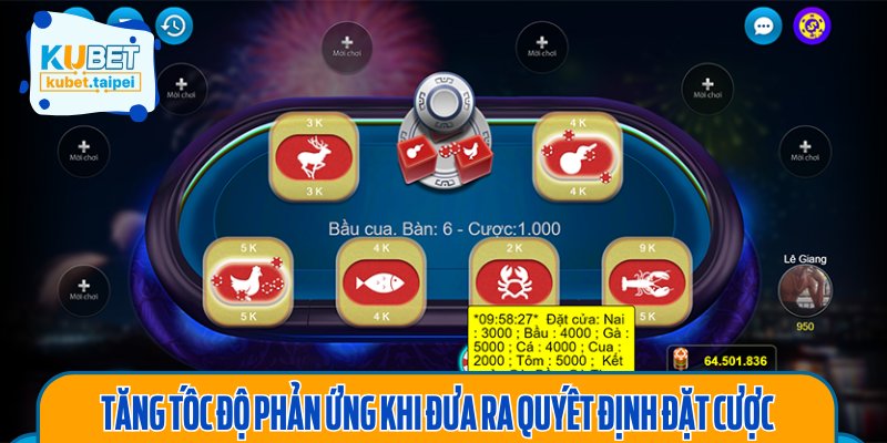 Tăng Tốc Độ Phản Ứng Khi Đưa Ra Quyết Định Đặt Cược